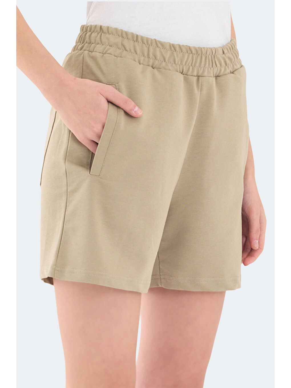 RAMLAH I Kadın Cepli Bej Şort-2