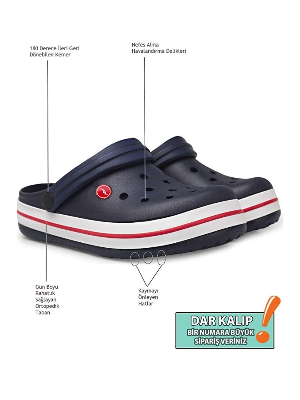 Lacivert Terlik01 Sabo Günlük Unisex Hastane Doktor Hemşire Ev Havuz Ve Plaj Terliği-2