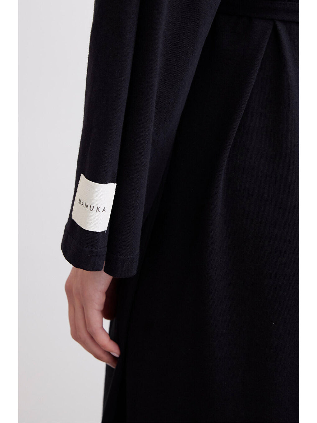 Oversize Uzun Rahat Elbise Siyah-4