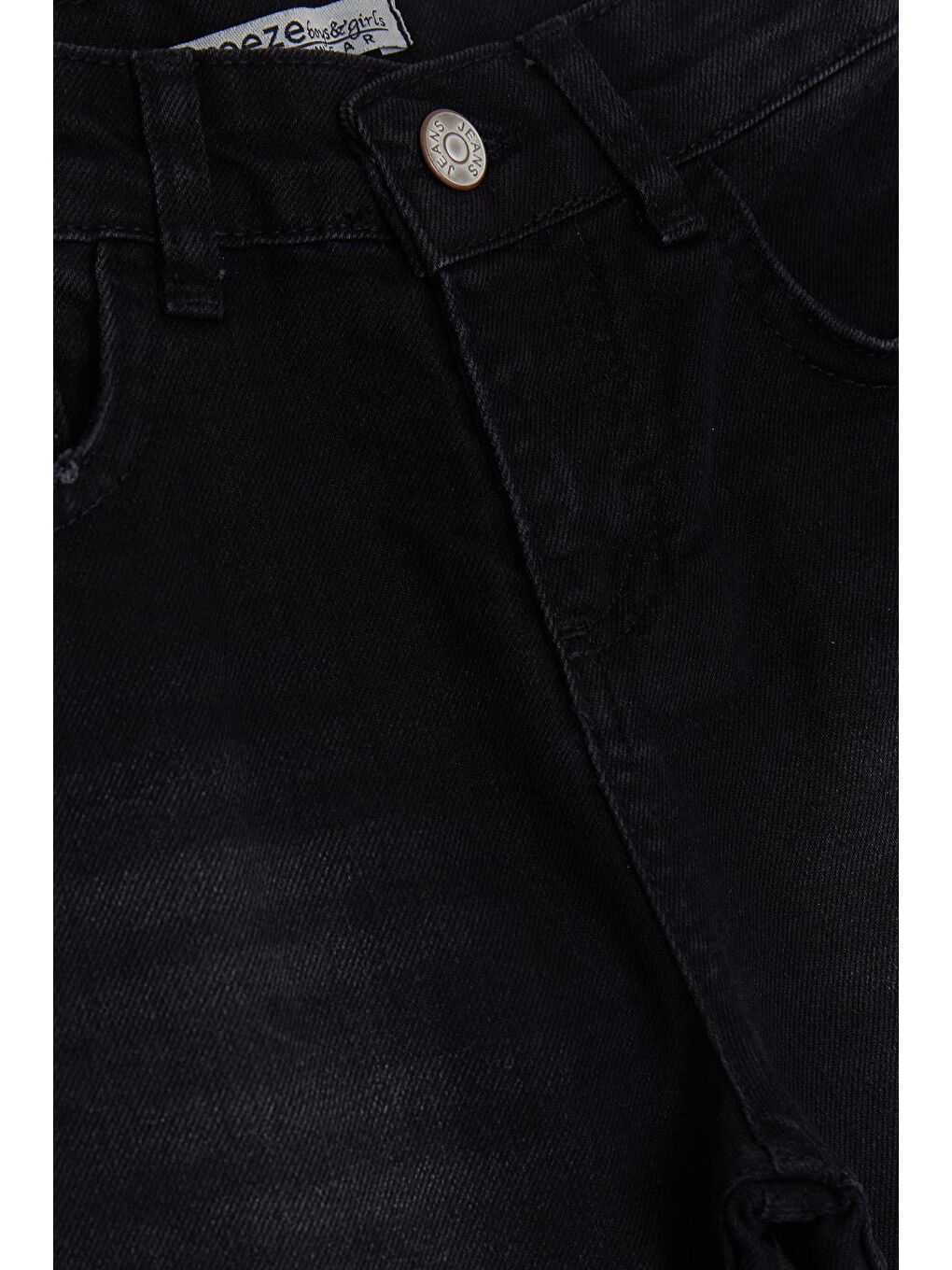 Kız Çocuk Jean Pantolon Cepli Siyah (10-14 Yaş)e-2