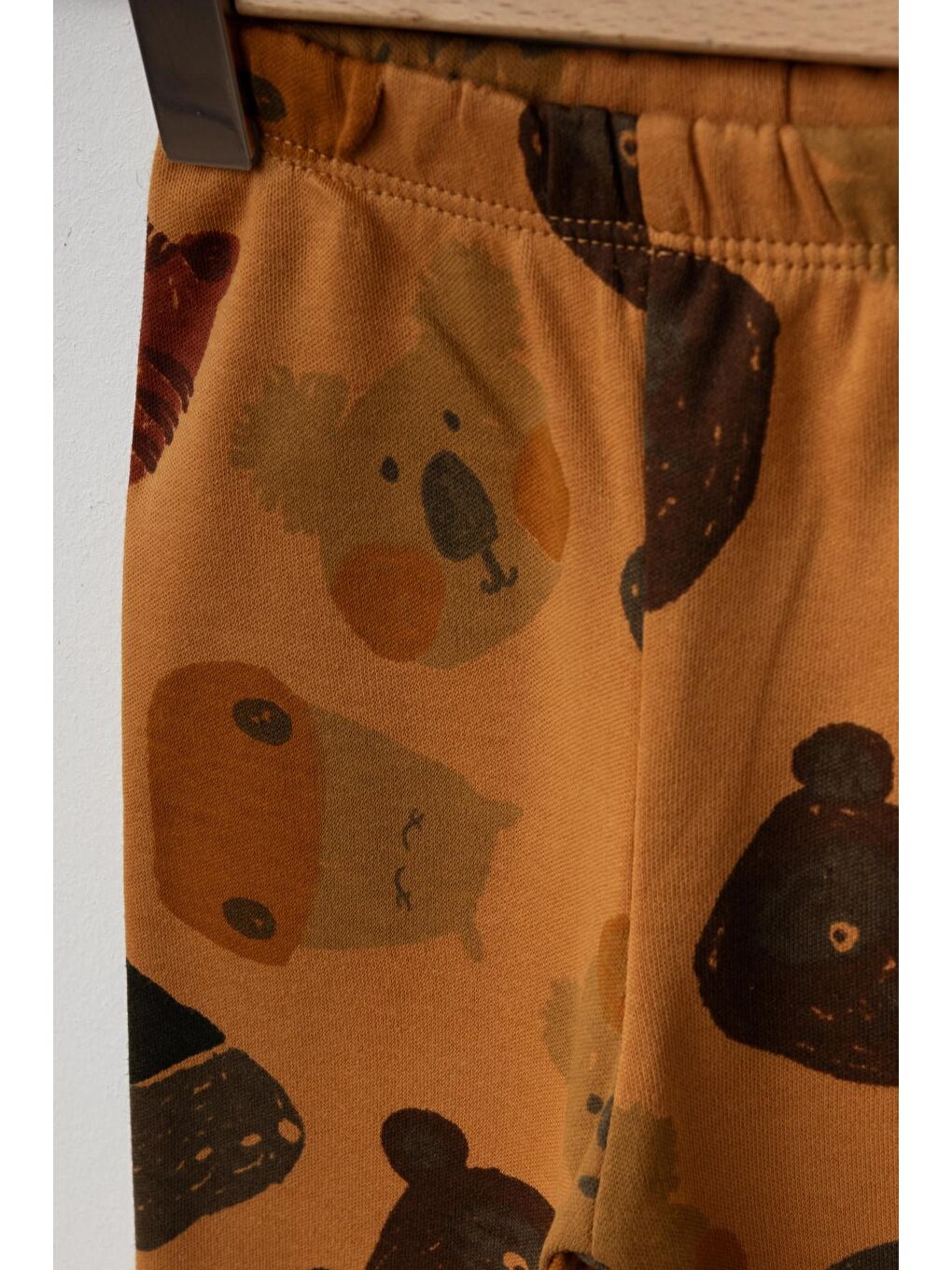 Turuncu Sevimli Hayvanlar Baskılı Pijama Takım 2399-2