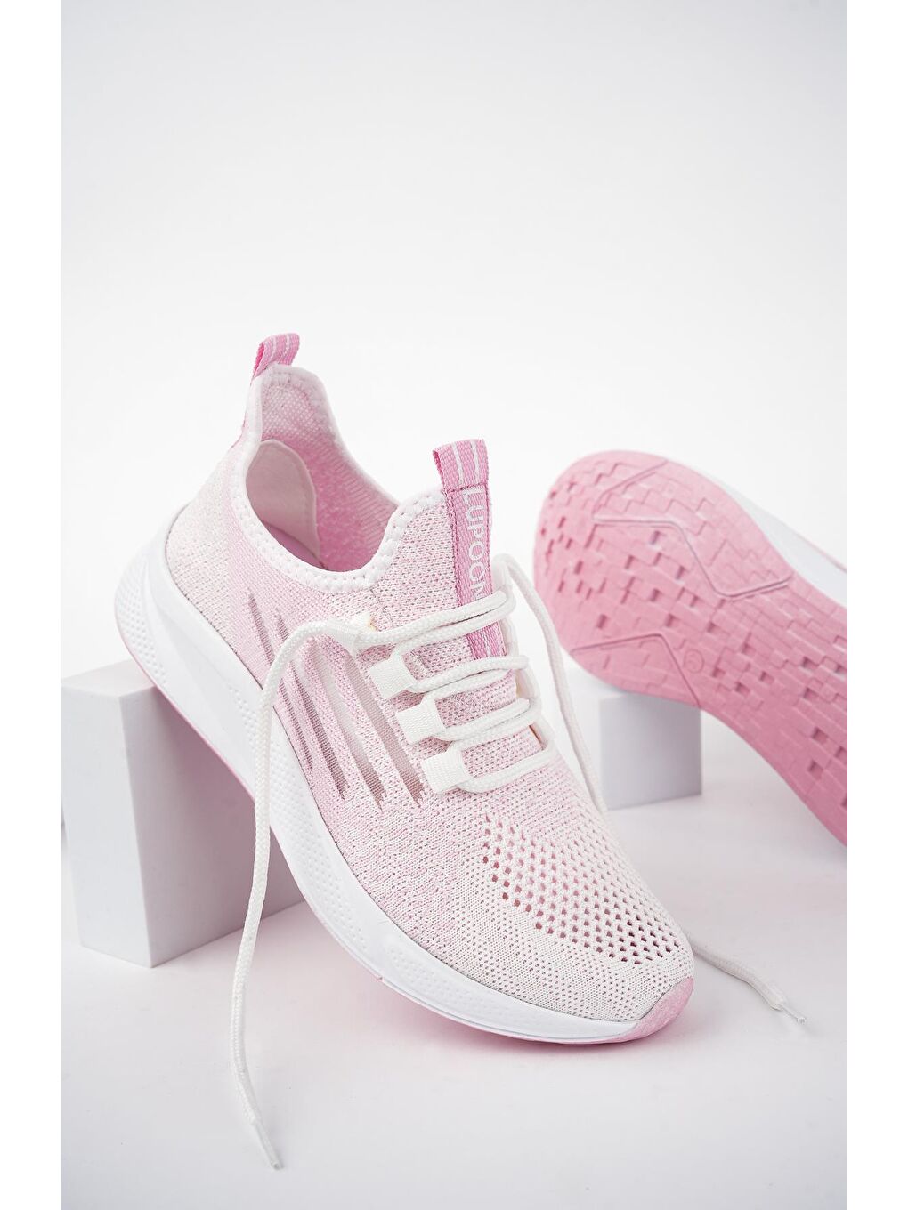 Muggo Pudra Pembe Ultraboost Unisex Ortopedik Günlük  Yürüyüş Koşu Sneaker Spor Ayakkabı - 4