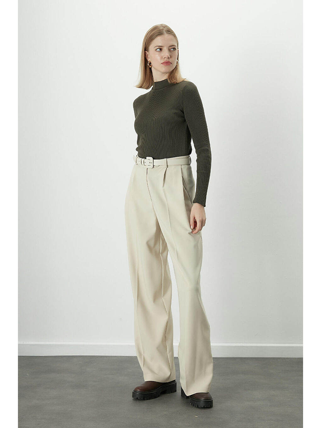 Yeşil Balıkçı Yaka Triko Body-2