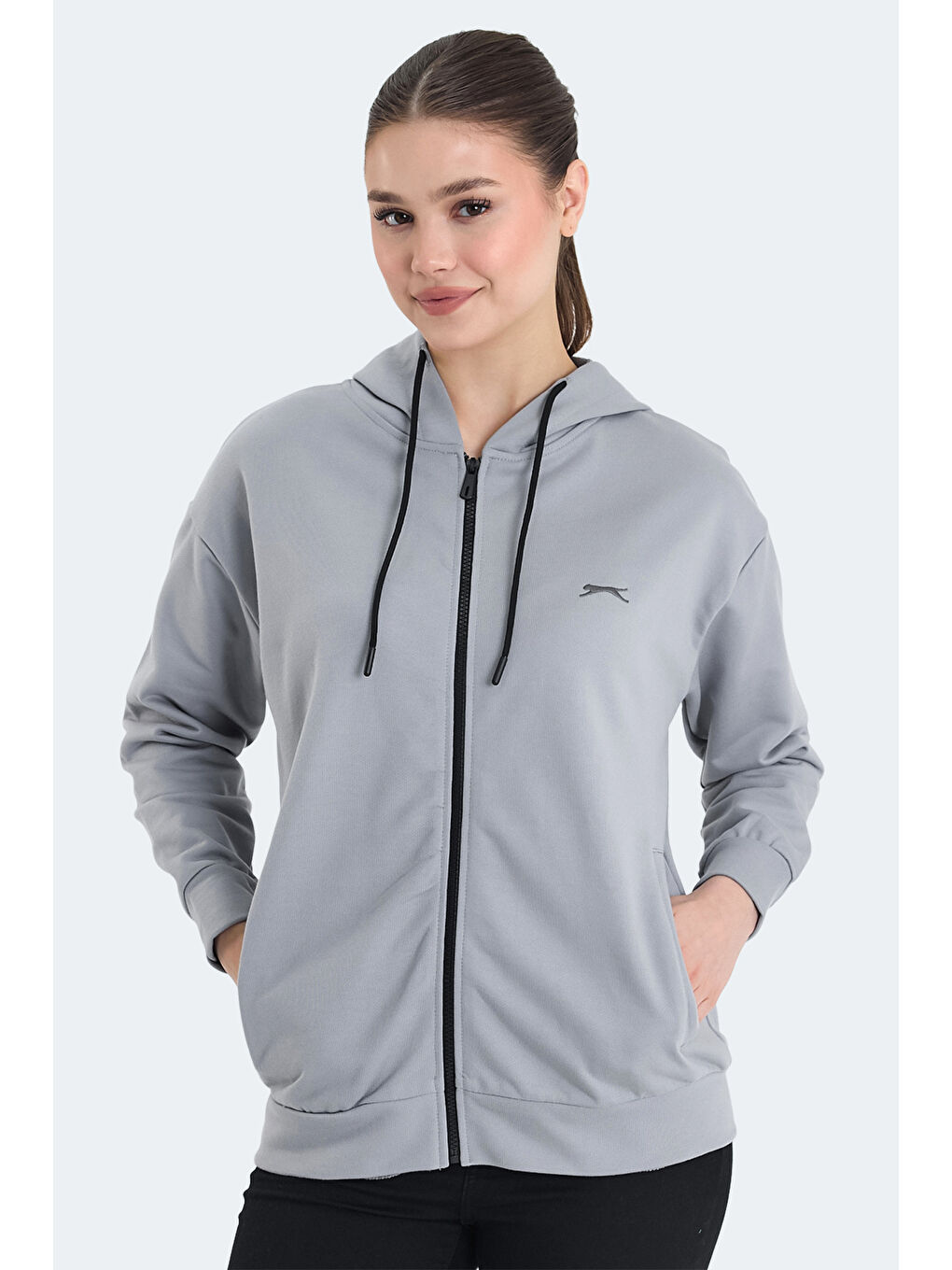 KATHLEENA IN Kadın Oversıze Gri Sweatshırt