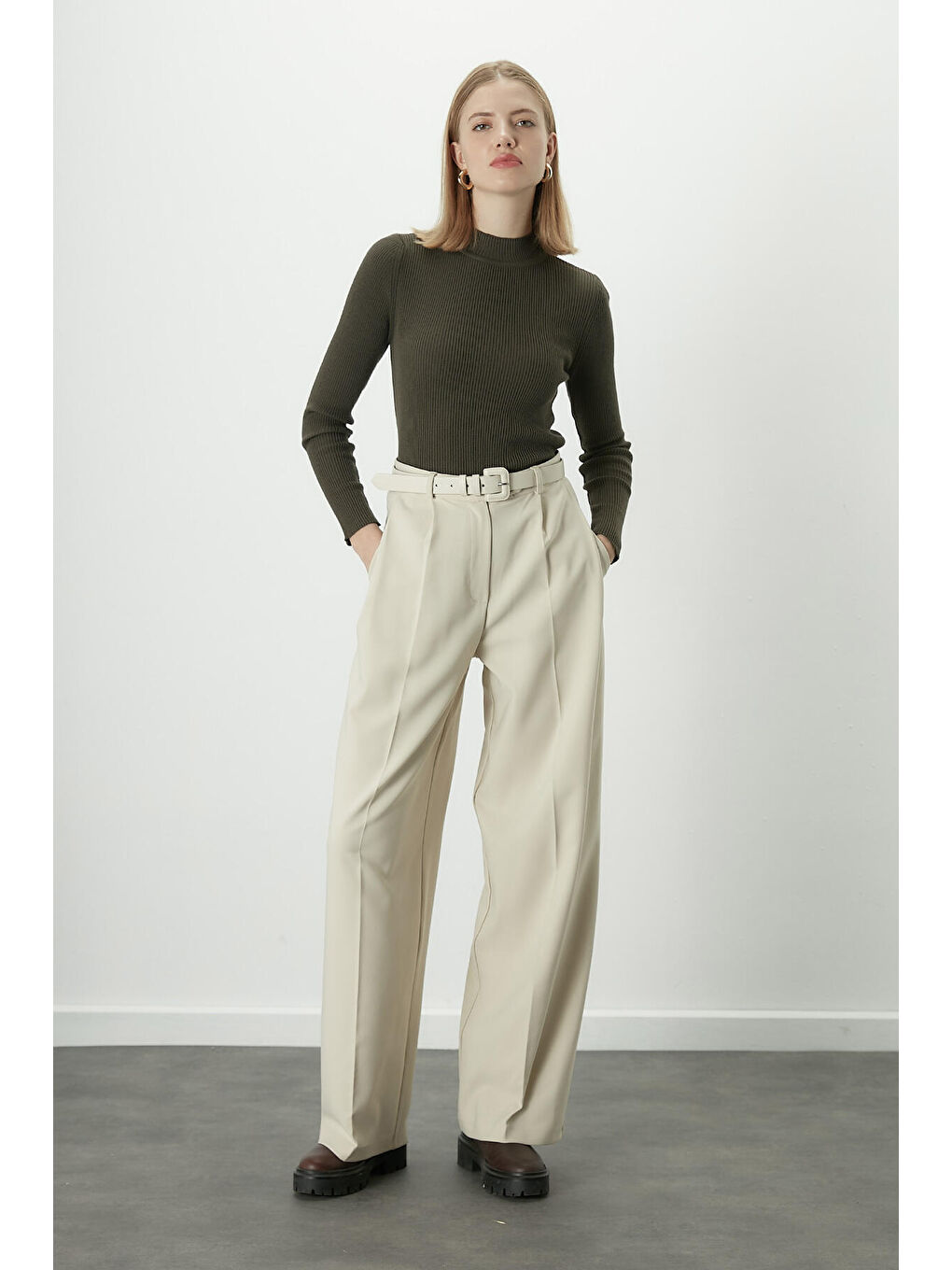 Yeşil Balıkçı Yaka Triko Body-3