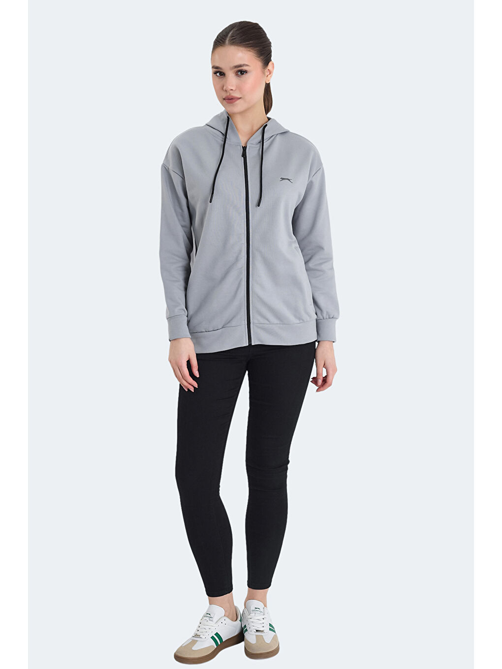 KATHLEENA IN Kadın Oversıze Gri Sweatshırt-6