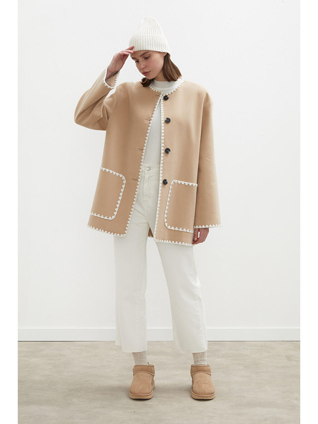 1965 Straight Denim Pantolon Ekru