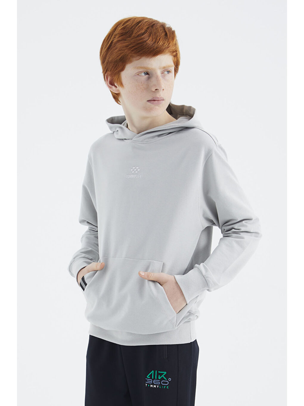 Bej Taş Kapüşonlu Erkek Çocuk Sweatshirt   11177