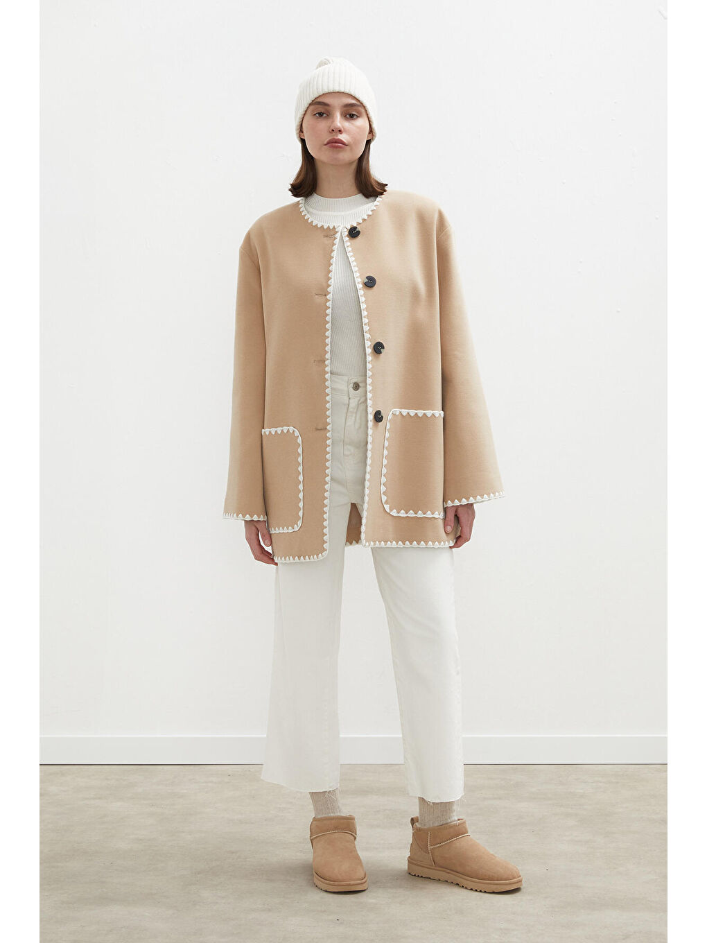 1965 Straight Denim Pantolon Ekru-1