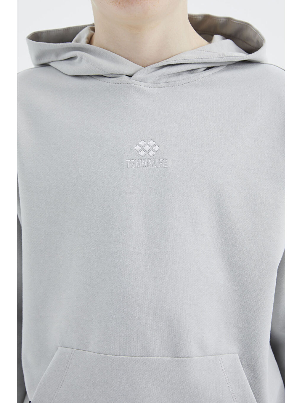 Bej Taş Kapüşonlu Erkek Çocuk Sweatshirt   11177-2