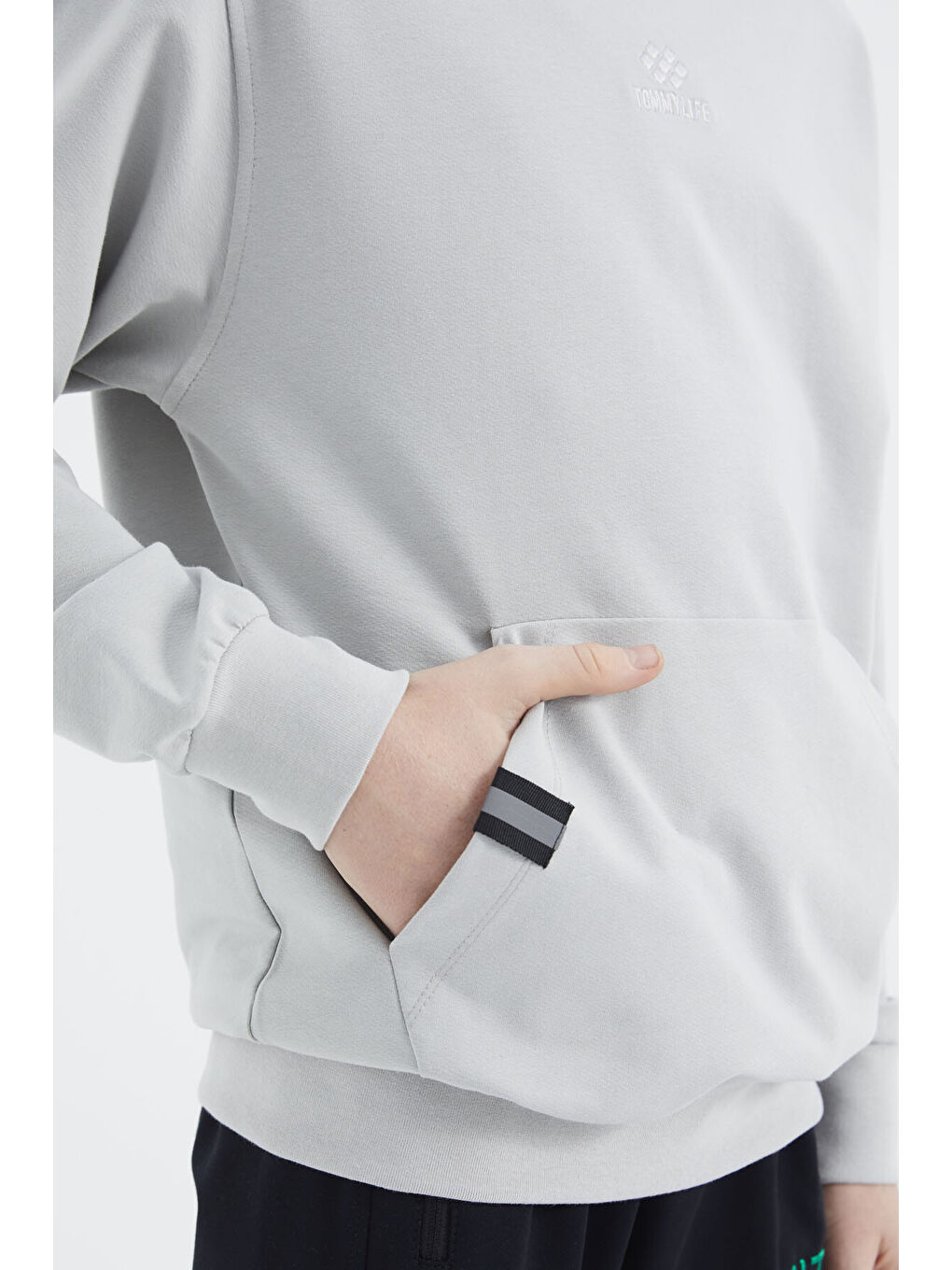 Bej Taş Kapüşonlu Erkek Çocuk Sweatshirt   11177-3