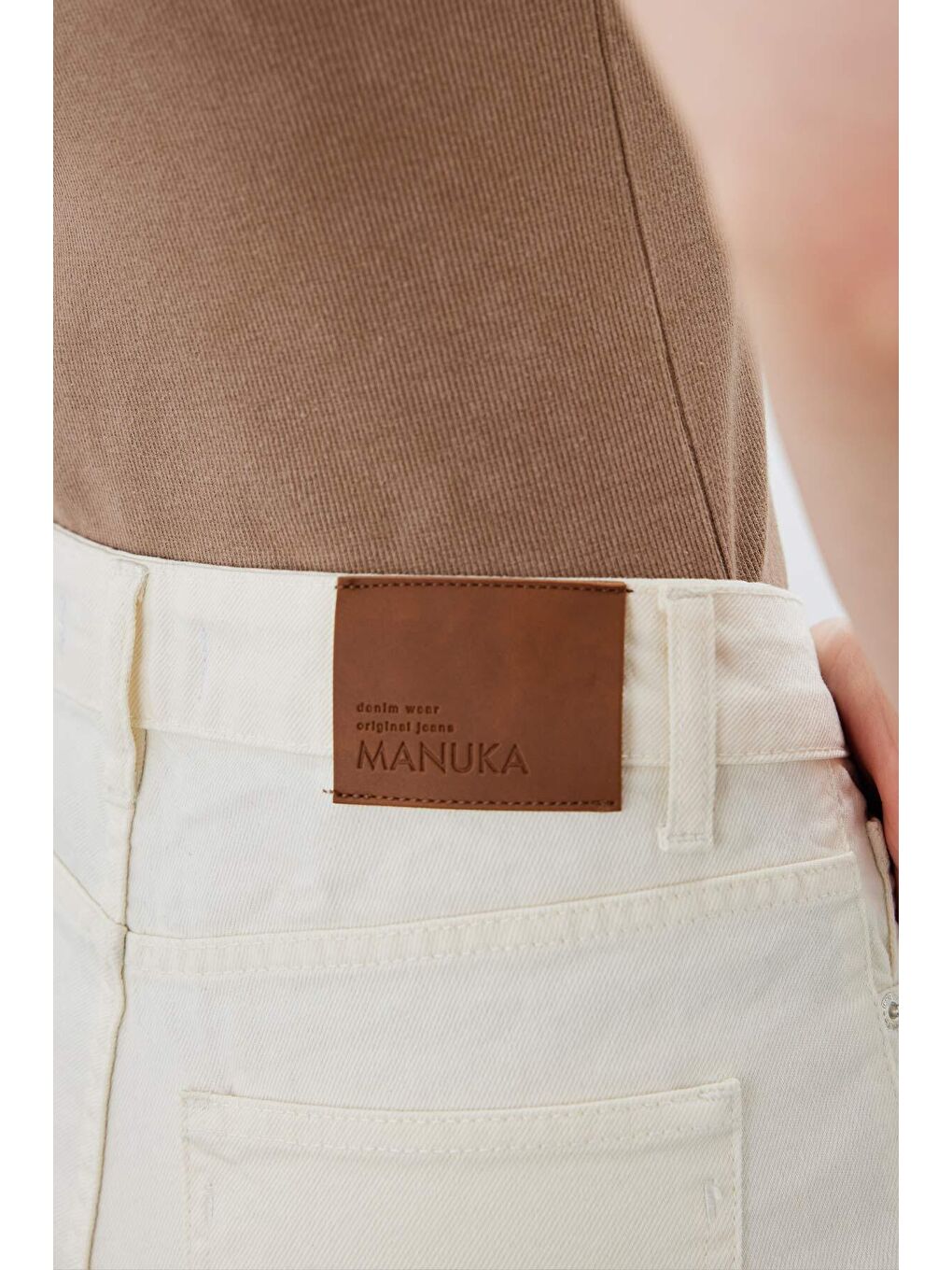 1965 Straight Denim Pantolon Ekru-6