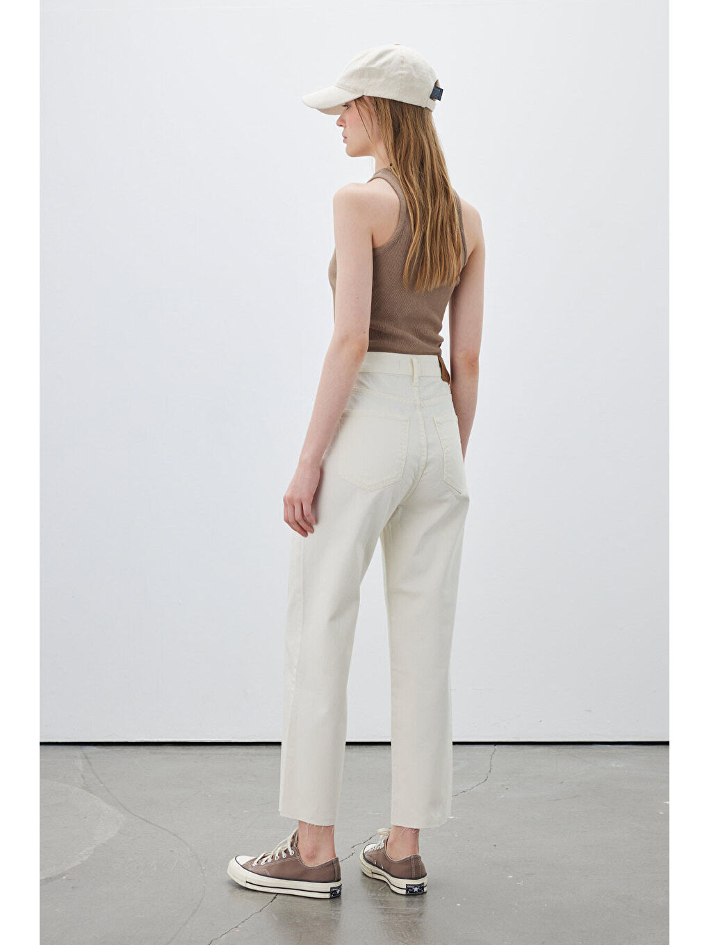 1965 Straight Denim Pantolon Ekru-7