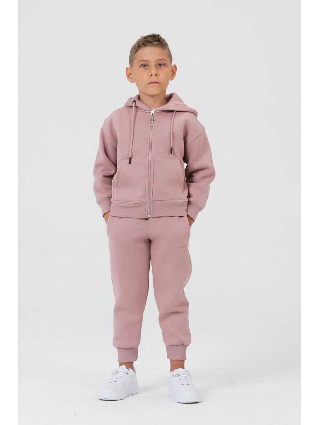 Pembe Erkek Çocuk Kapüşonlu Eşofman Takımı-3