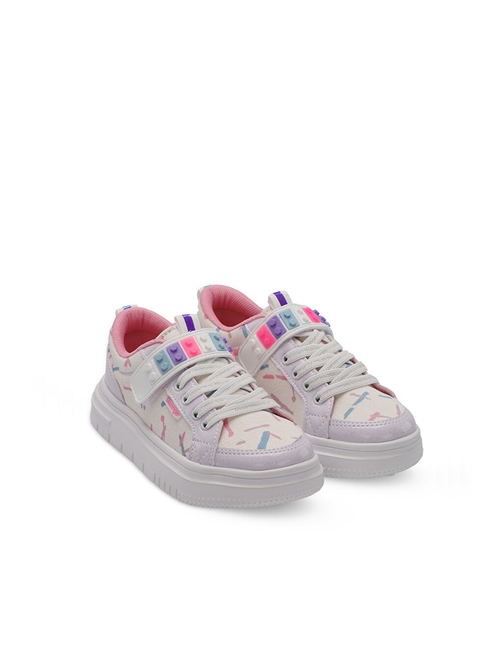 NUMANCIA Kız Çocuk Cırt Cırtlı Beyaz / Pembe Günlük Spor Ayakkabısı-1