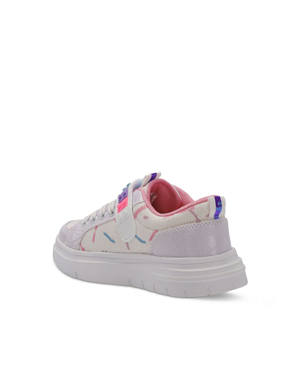 NUMANCIA Kız Çocuk Cırt Cırtlı Beyaz / Pembe Günlük Spor Ayakkabısı-2