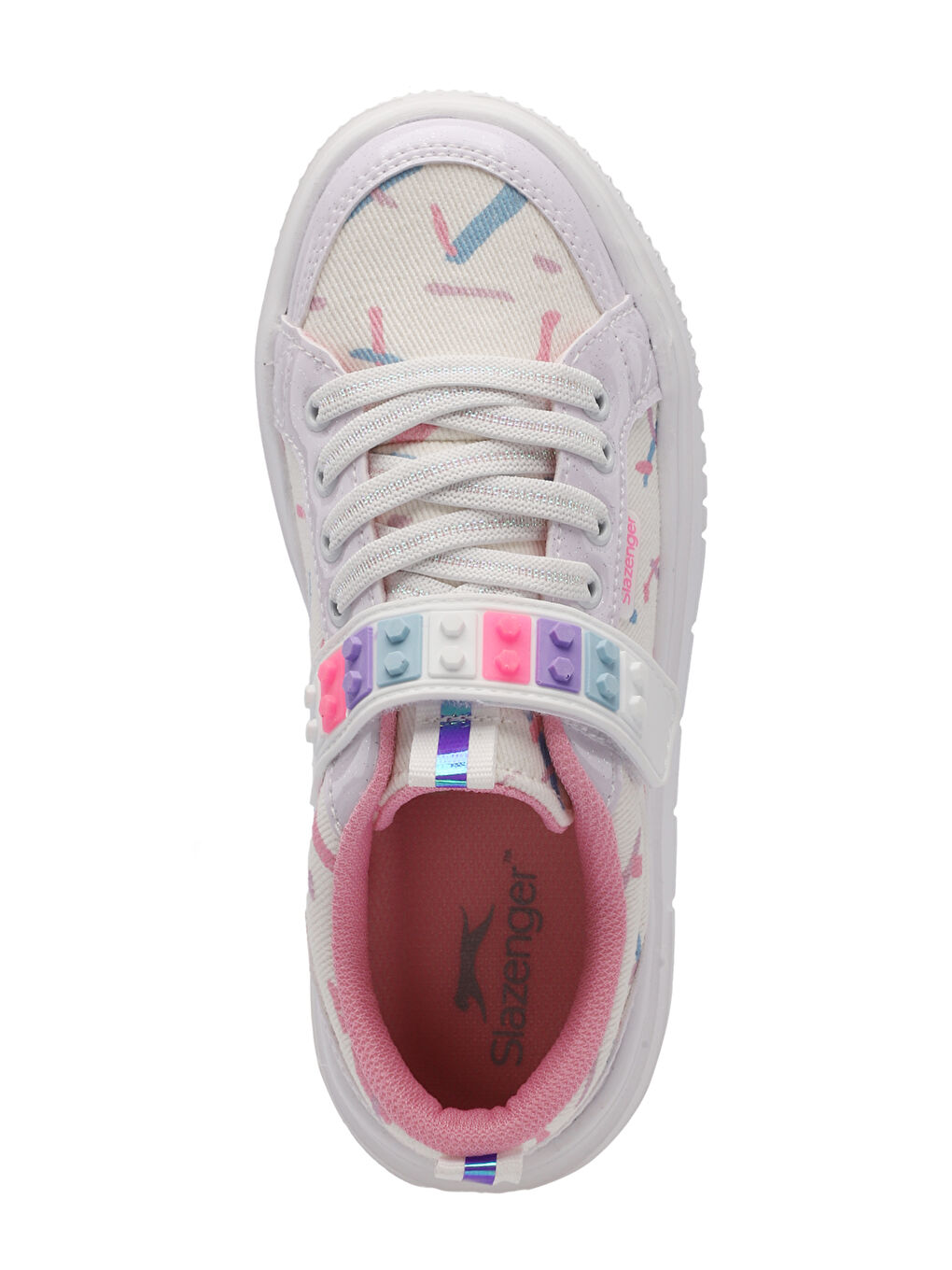NUMANCIA Kız Çocuk Cırt Cırtlı Beyaz / Pembe Günlük Spor Ayakkabısı-4