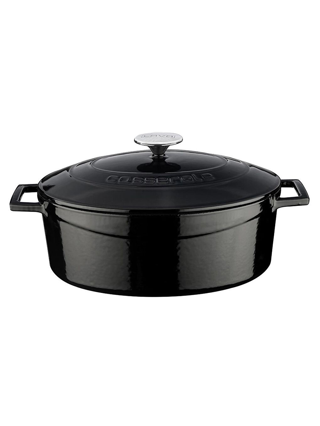 Siyah Oval Tencere. Folk Serisi Ölçü 23x29cm.