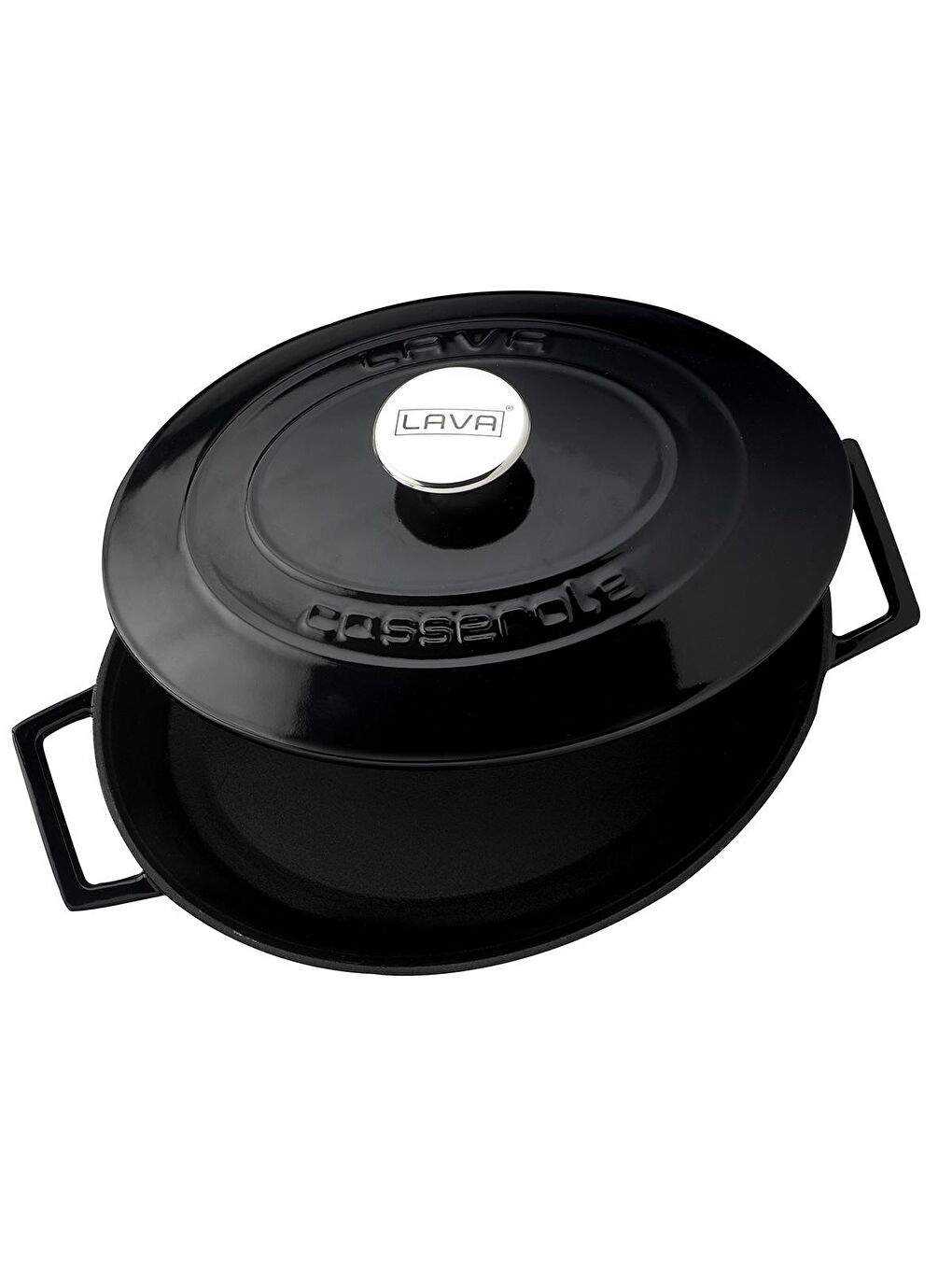 Siyah Oval Tencere. Folk Serisi Ölçü 23x29cm.-1