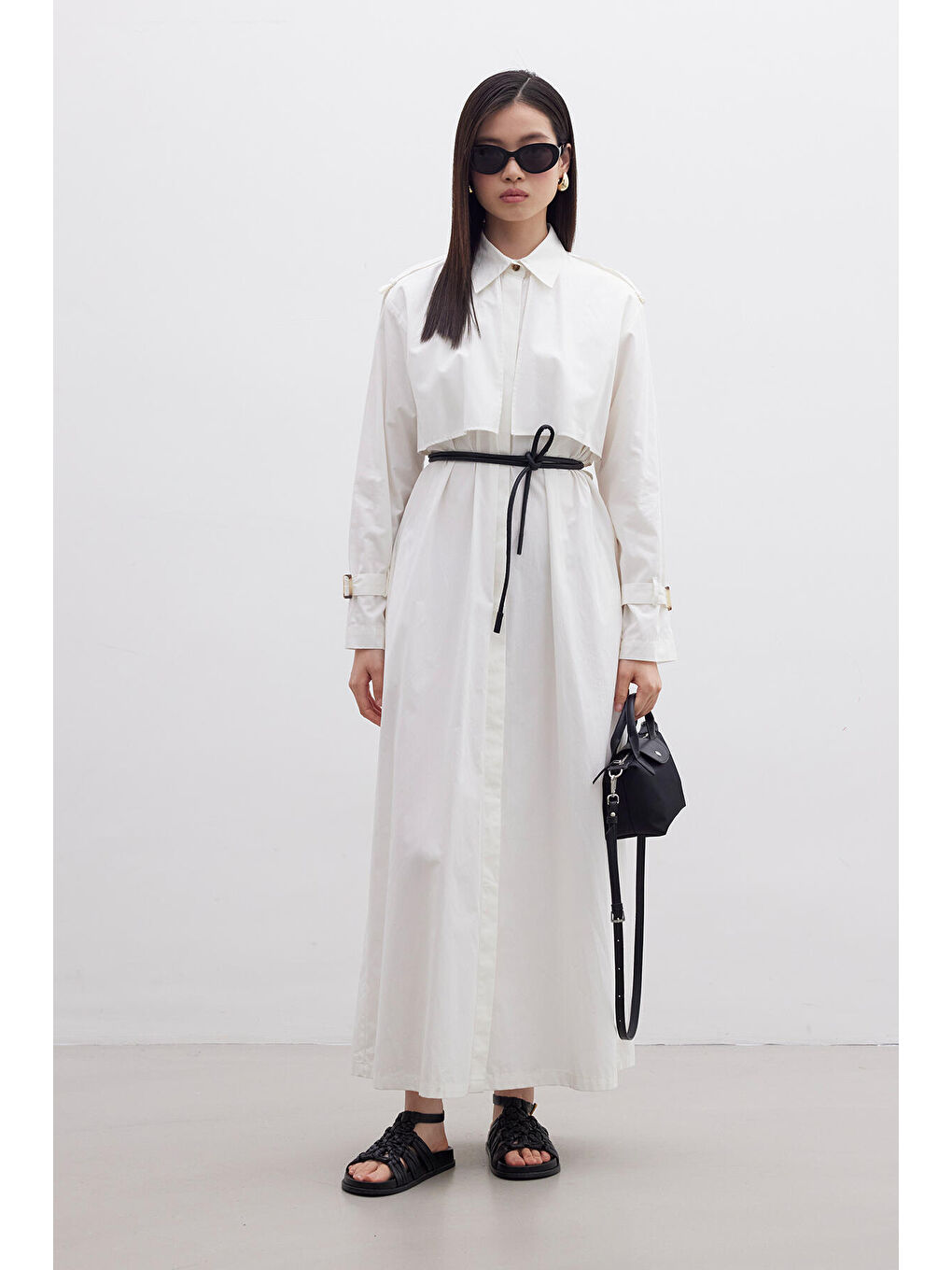 Trenç Elbise Ekru-1