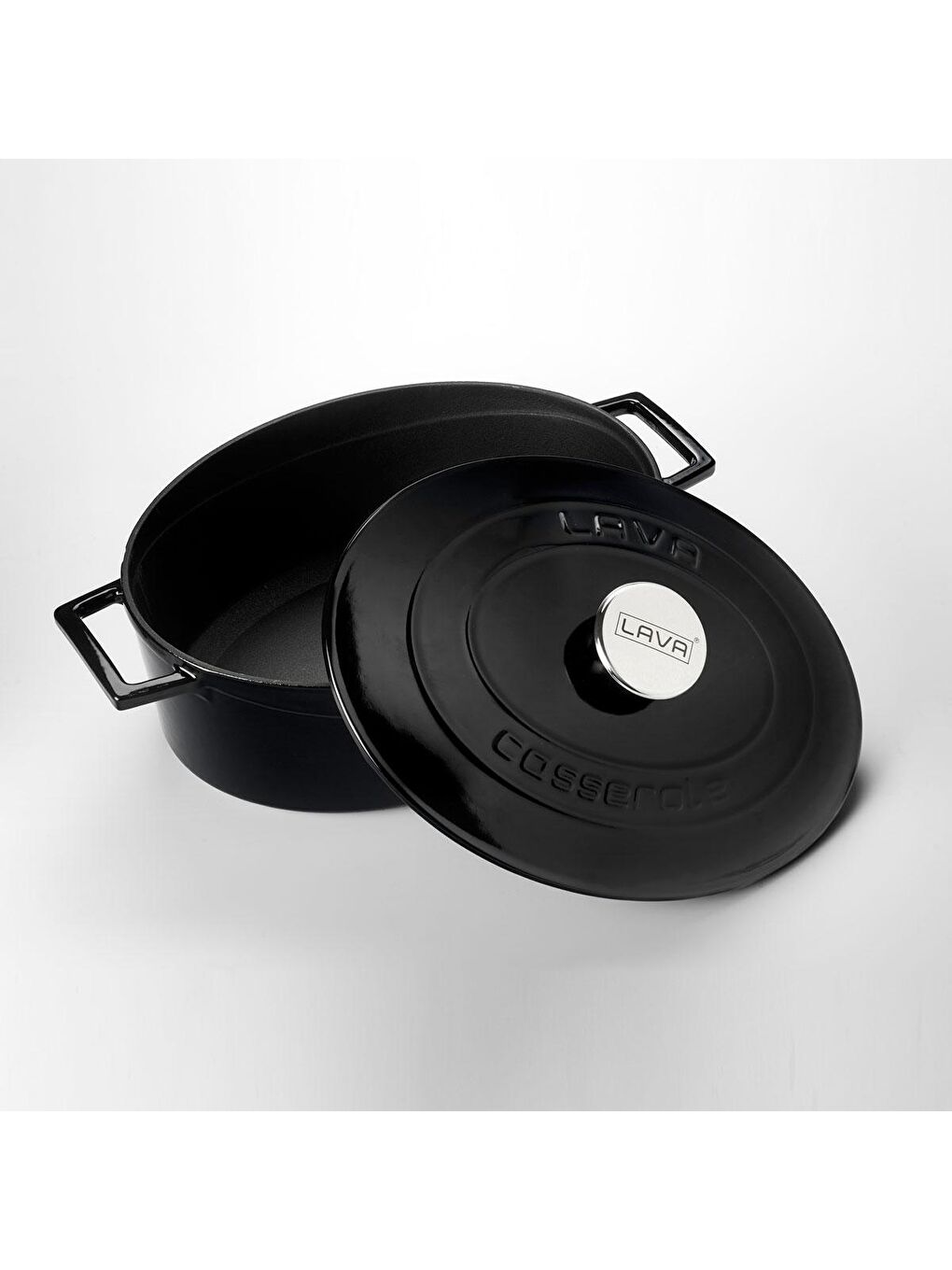 Siyah Oval Tencere. Folk Serisi Ölçü 23x29cm.-2