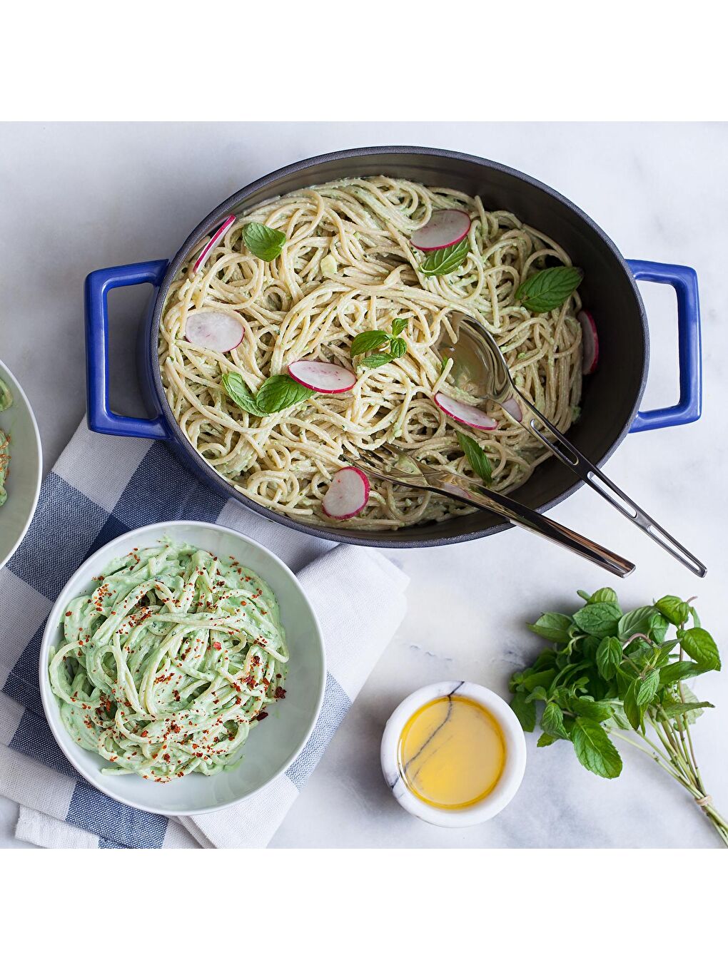 Mavi Oval Tencere. Folk Serisi Ölçü 23x29cm.-3