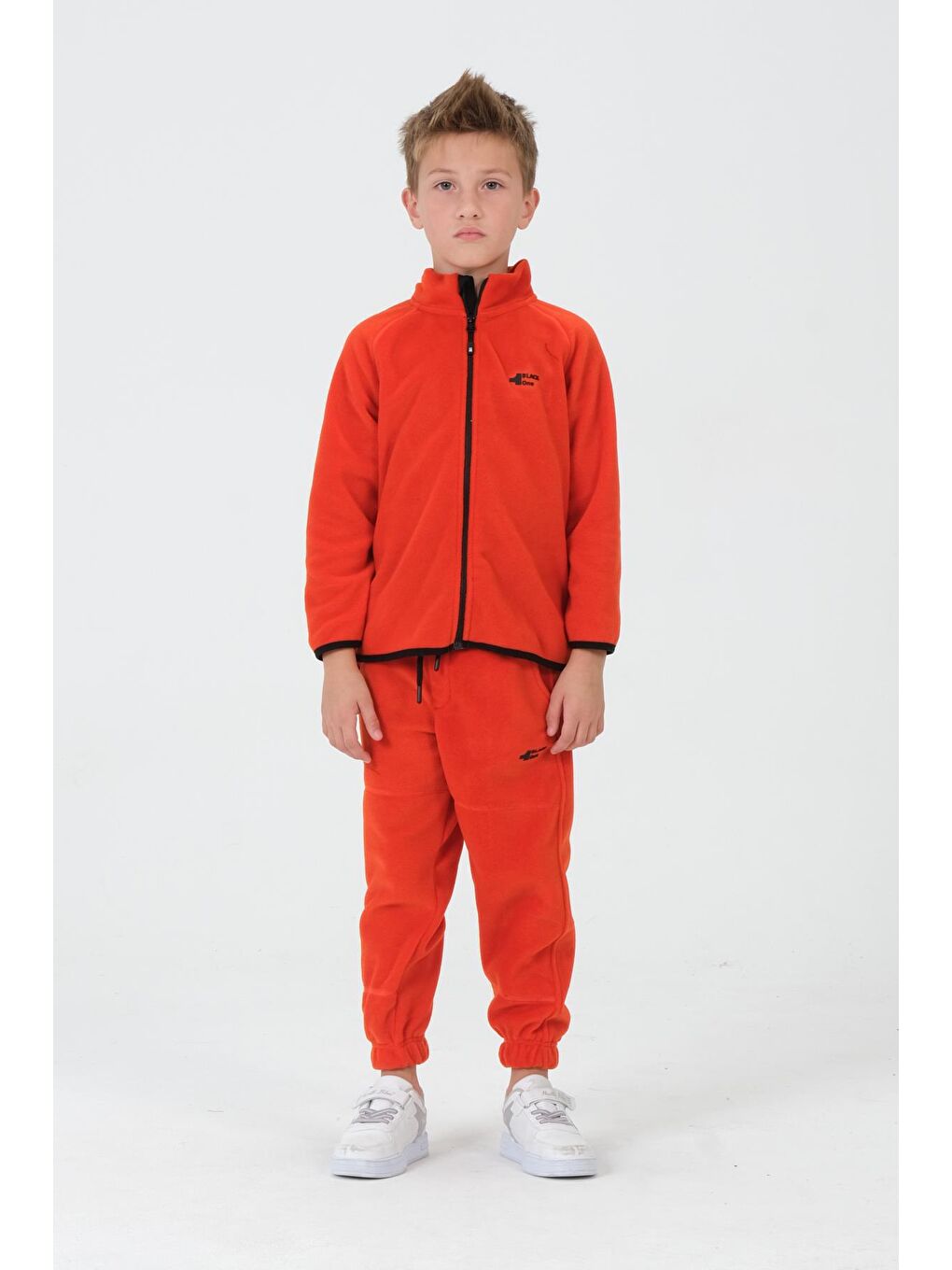 Turuncu Erkek Çocuk Polar Kumaş Takım