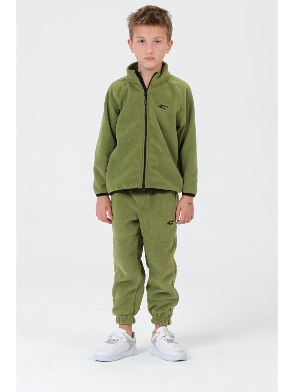 Yeşil Erkek Çocuk Polar Kumaş Takım