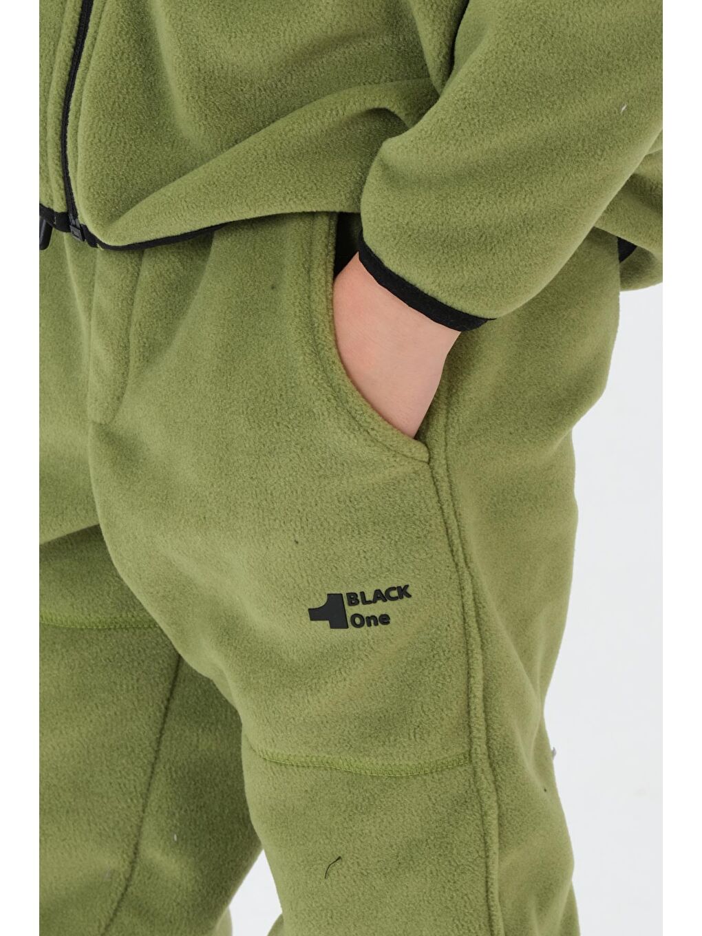 Yeşil Erkek Çocuk Polar Kumaş Takım-3