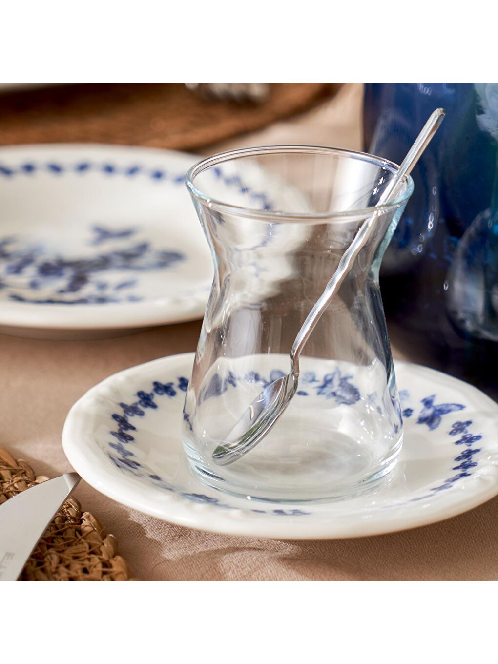 Vanessa Porselen 26 Parça 6 Kişilik Kahvaltı Takımı Mavi-3