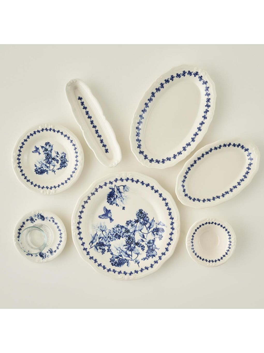 Vanessa Porselen 26 Parça 6 Kişilik Kahvaltı Takımı Mavi-4