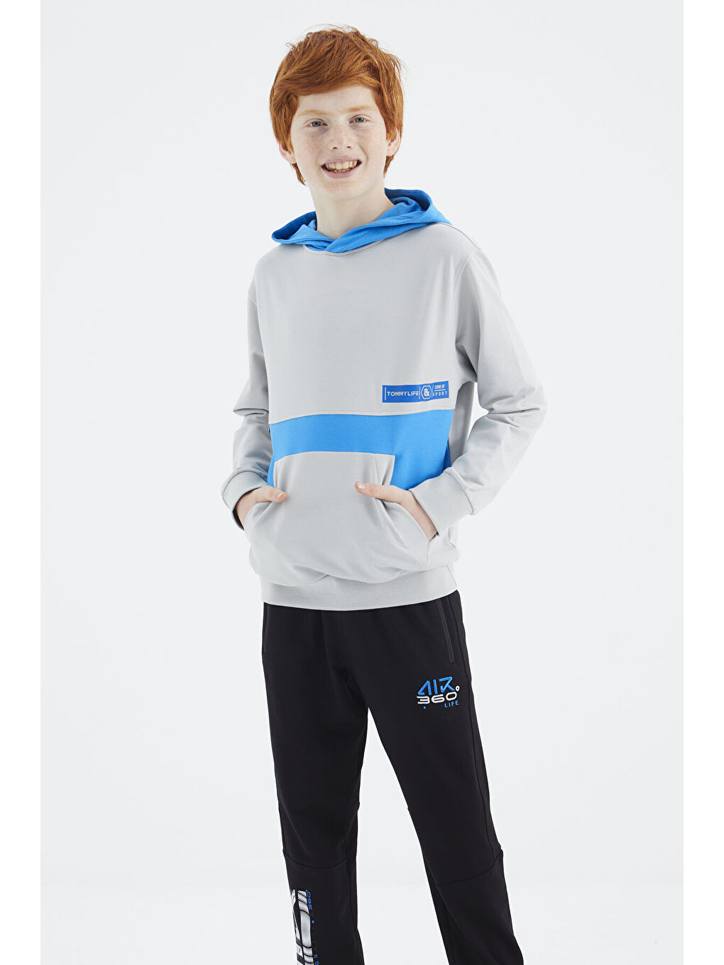 Bej Taş Standart Kalıp Erkek Çocuk Sweatshirt - 11179-1