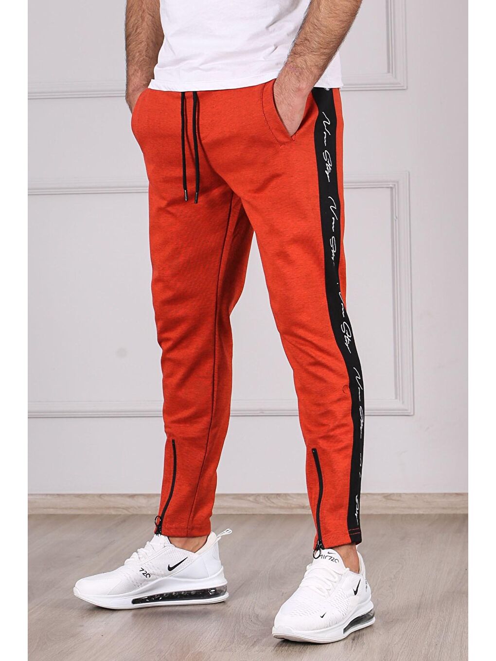 Yandan Şeritli Turuncu Eşofman Altı 2932