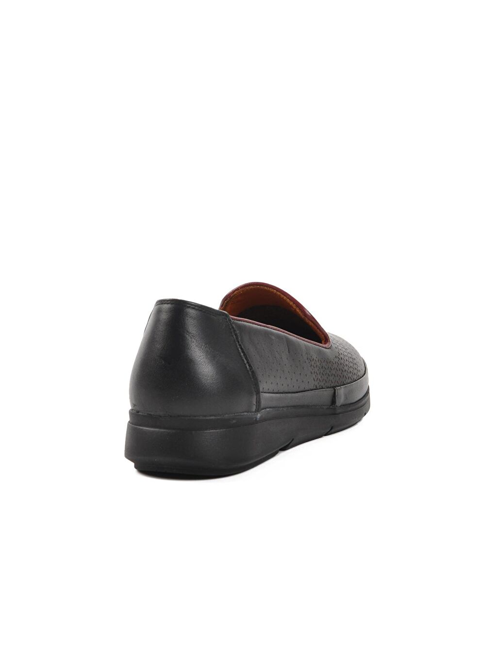 309-1 Siyah Hakiki Deri Kadın Günlük Ayakkabı-3