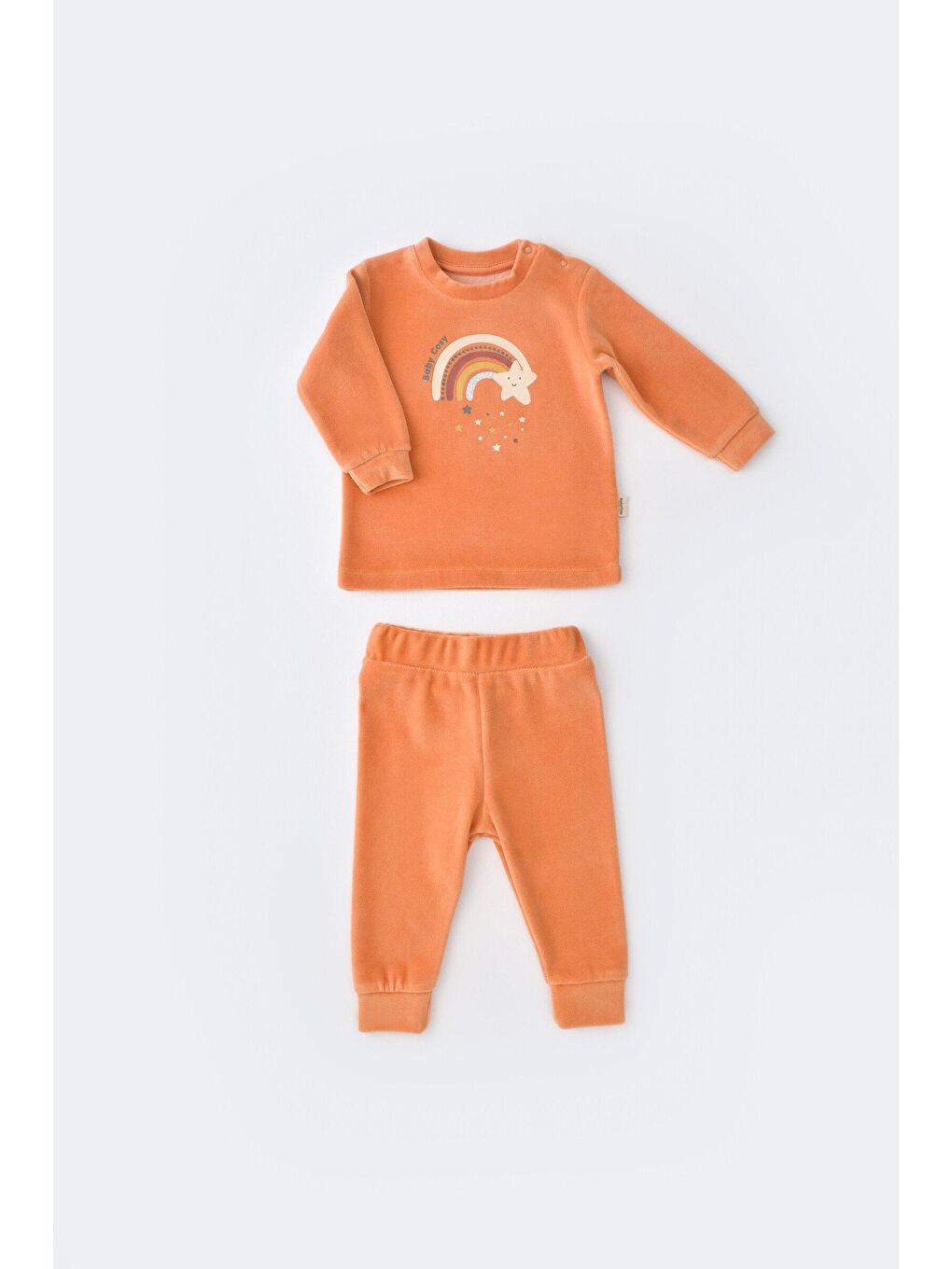 BabyCosy Organic Wear Mercan Kadife Alt&Üst Takım - 1