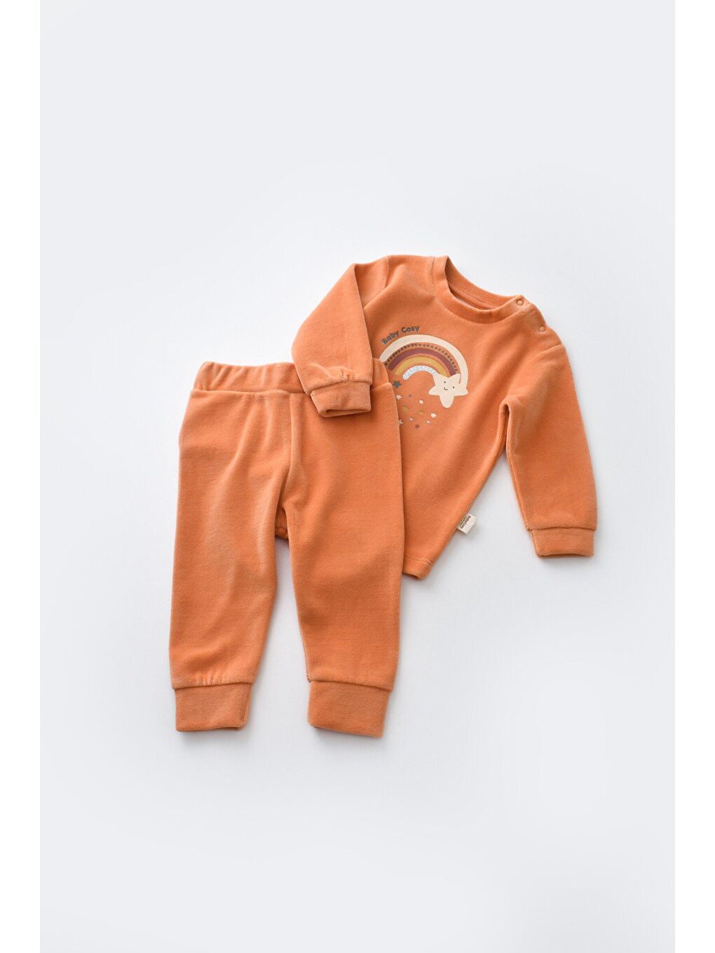 BabyCosy Organic Wear Mercan Kadife Alt&Üst Takım - 2