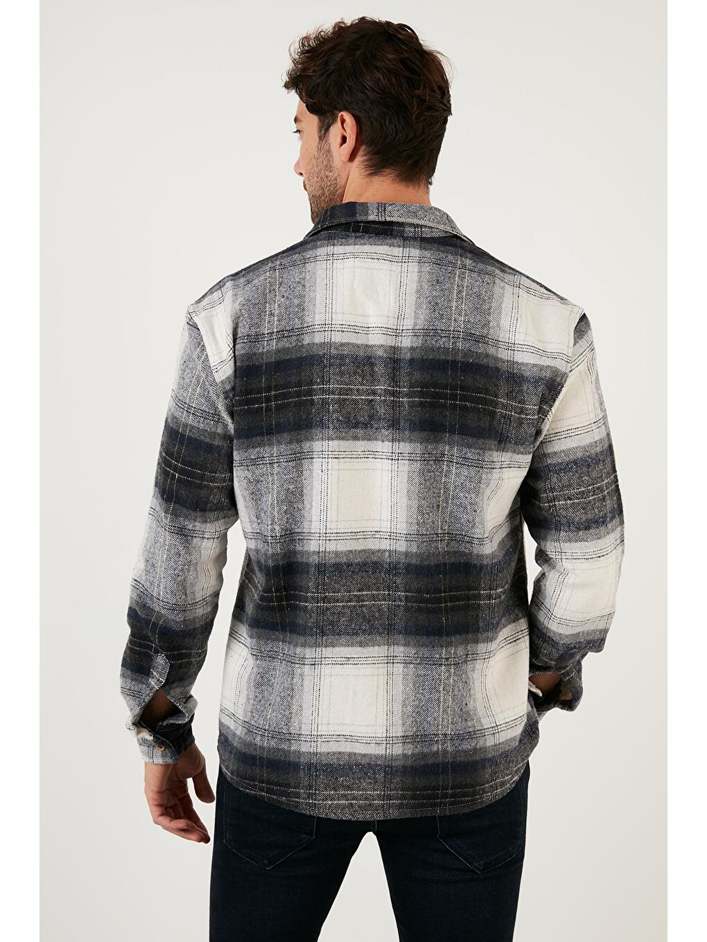 Siyah Regular Fit Ekose Desenli Pamuklu Oduncu Gömlek 5896602-4