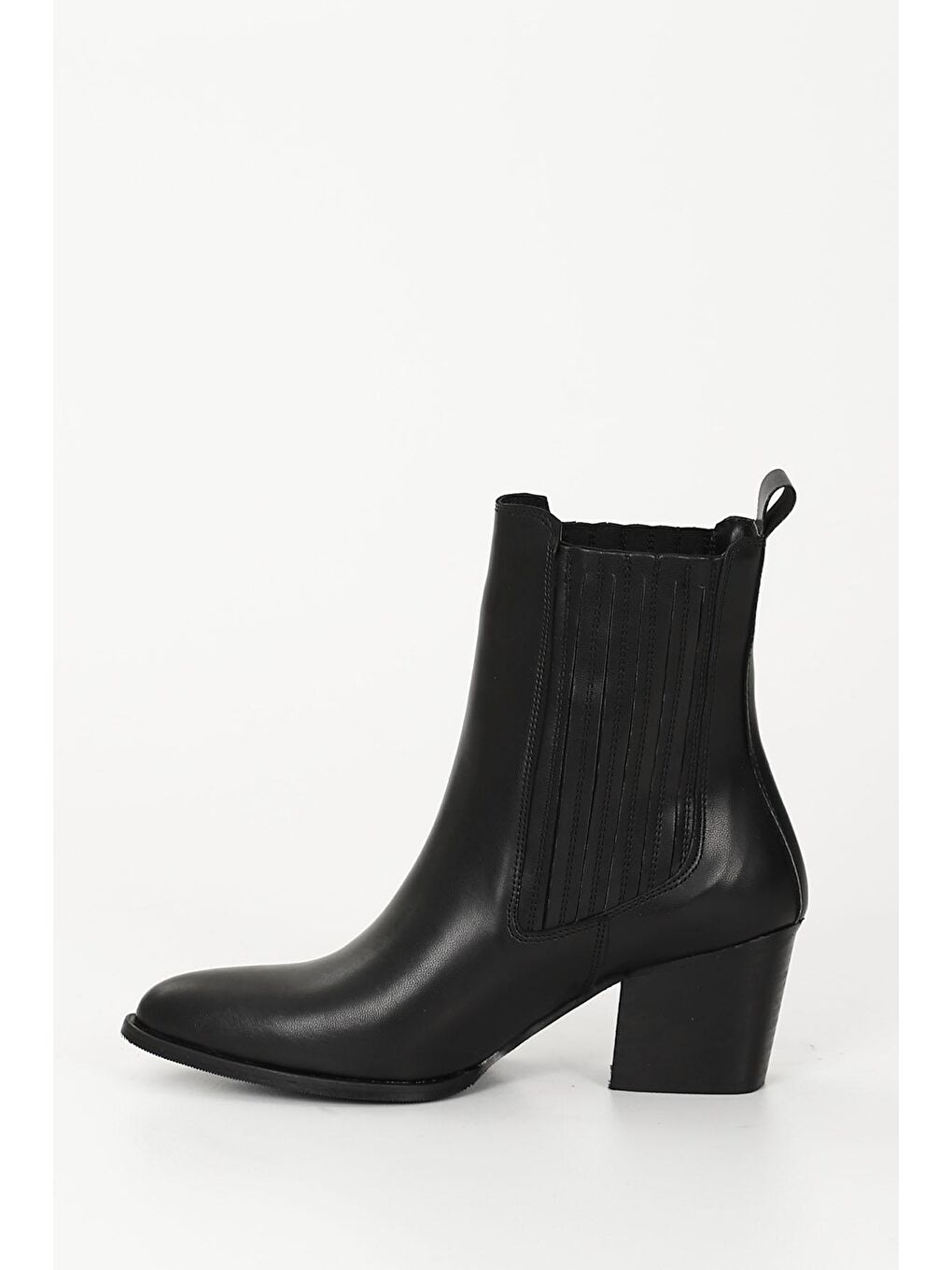 Siyah SİYAH  Sivri Burun Topuklu Kadın Günlük Chelsea Bot 34027-5