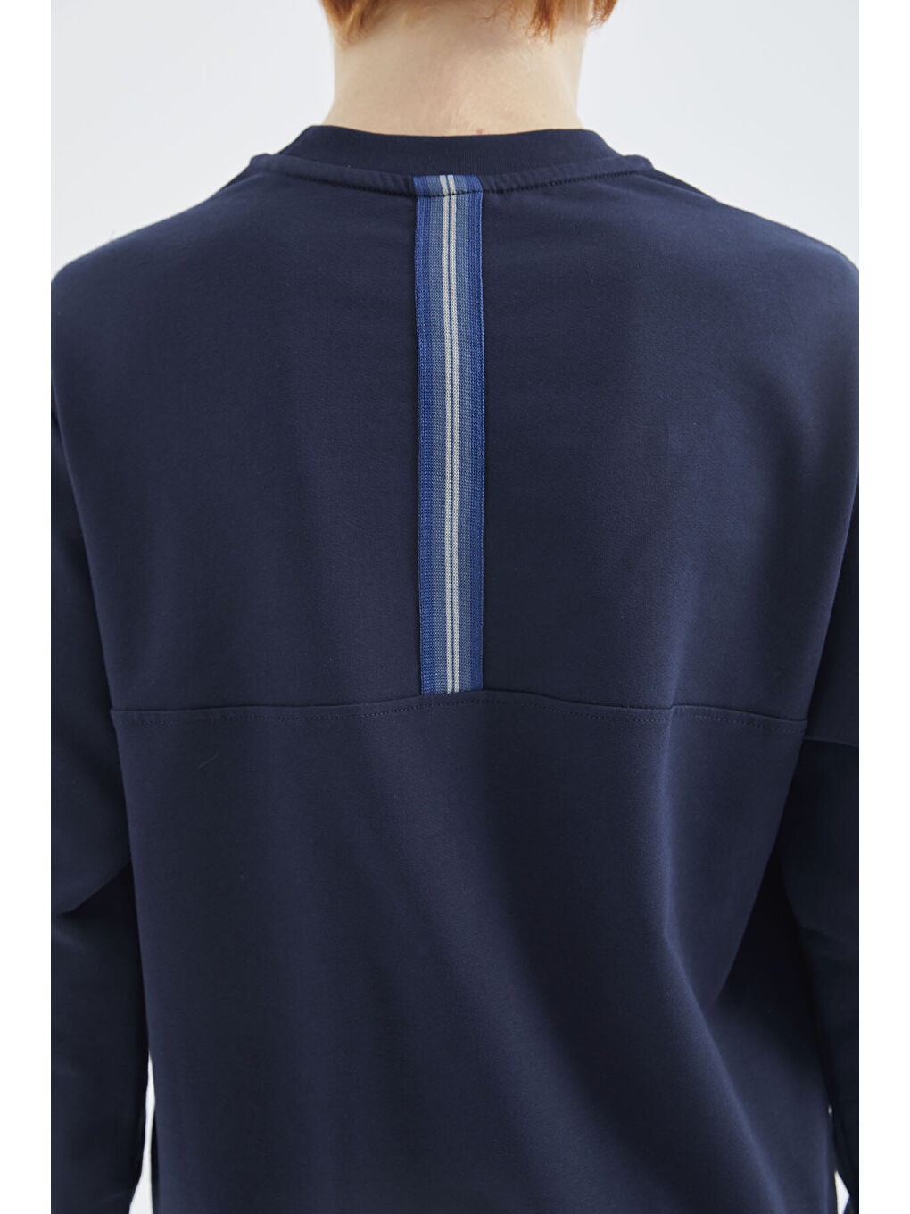 İndigo O Yaka Erkek Çocuk Sweatshirt - 11178-2