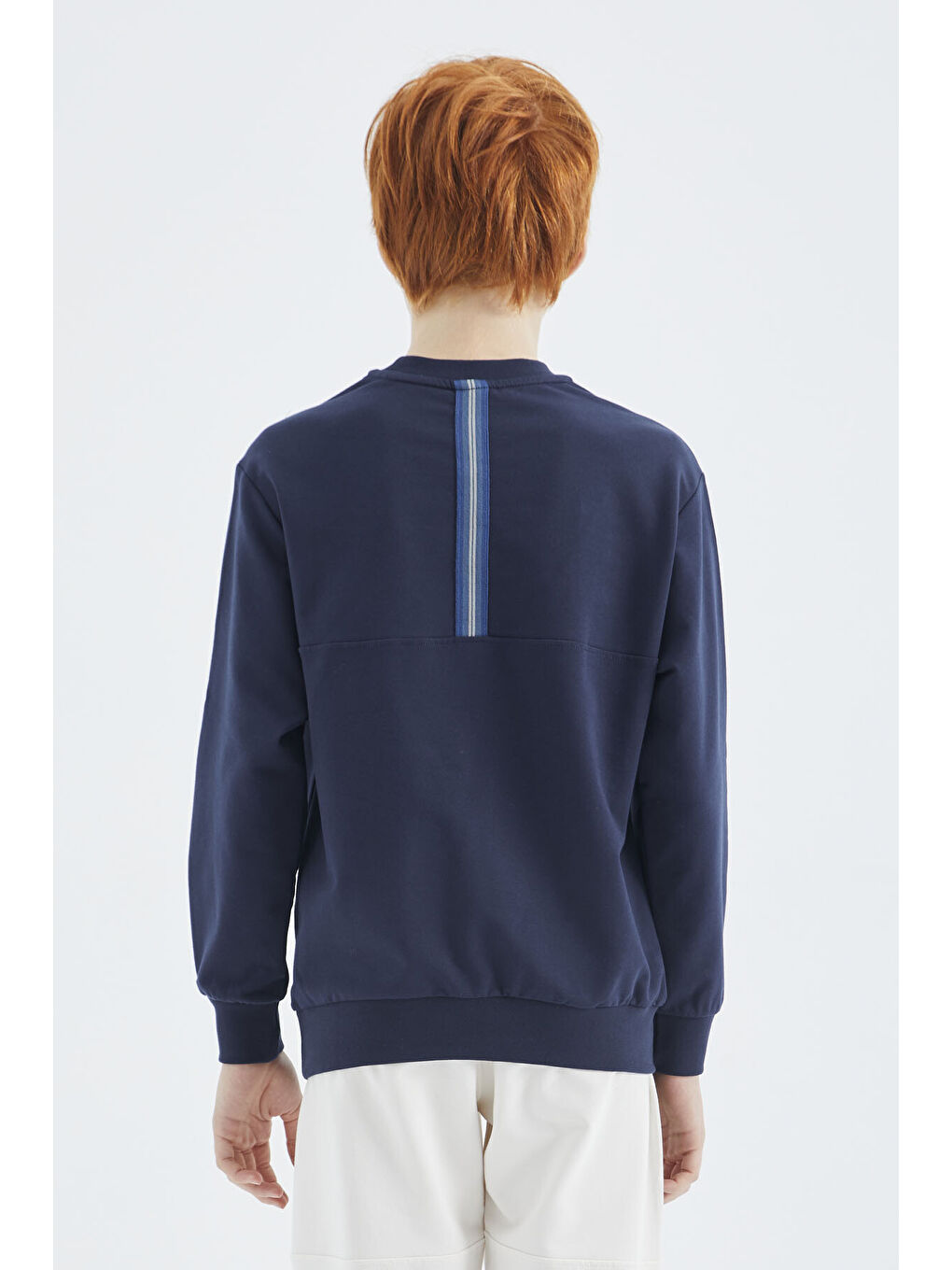 İndigo O Yaka Erkek Çocuk Sweatshirt - 11178-4