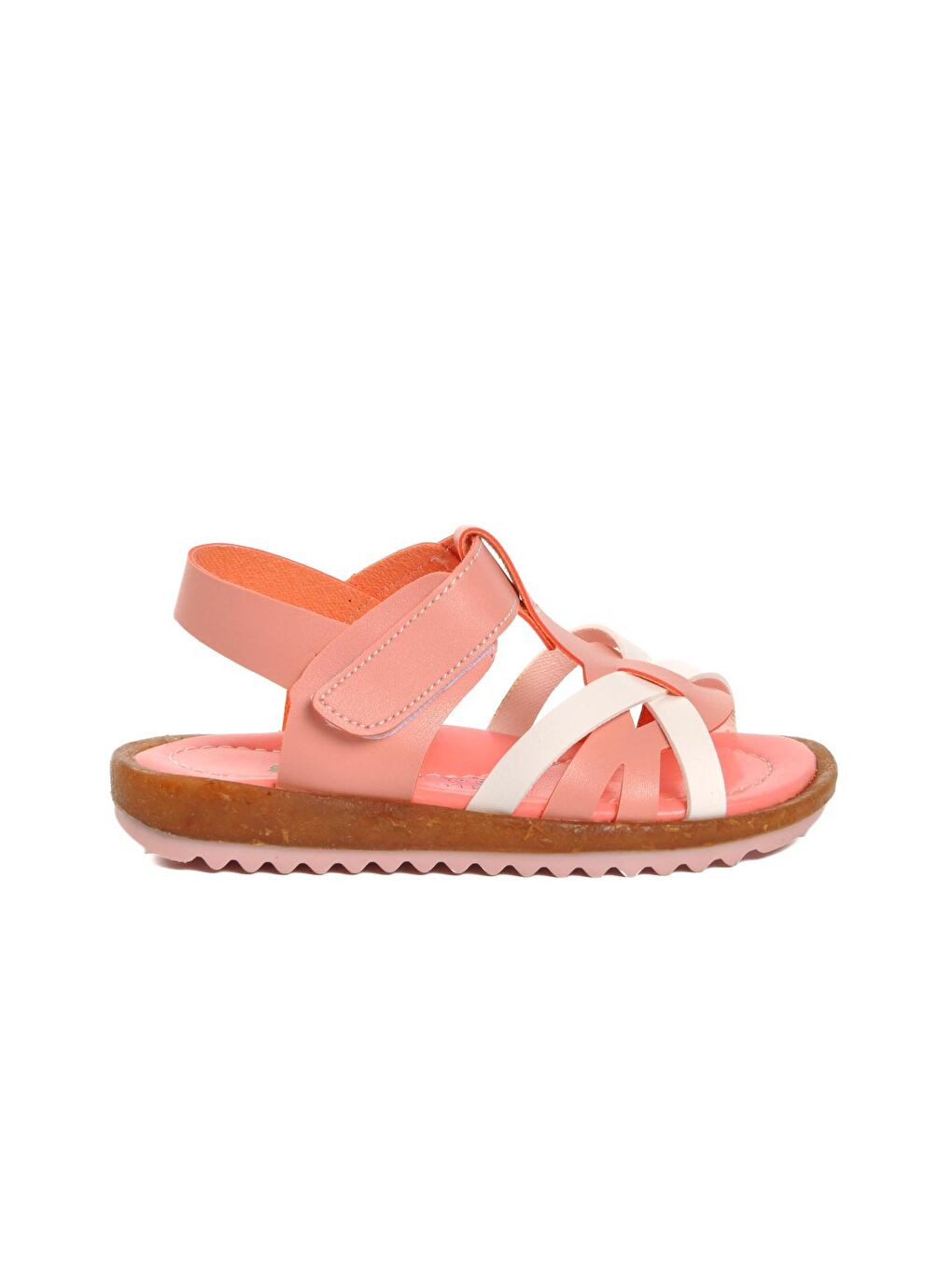 Pembe 22Y07 Pudra-Beyaz Kız Bebek Sandalet