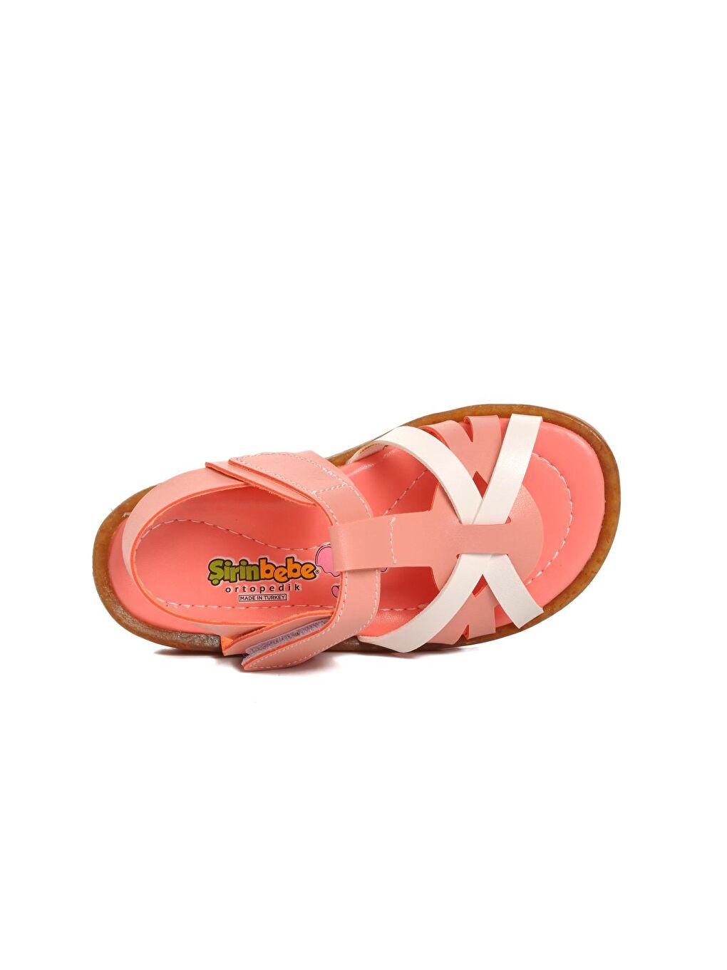 Pembe 22Y07 Pudra-Beyaz Kız Bebek Sandalet-4