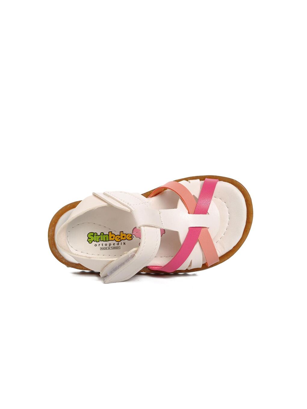 22Y07 Beyaz-Pembe Kız Bebek Sandalet-4