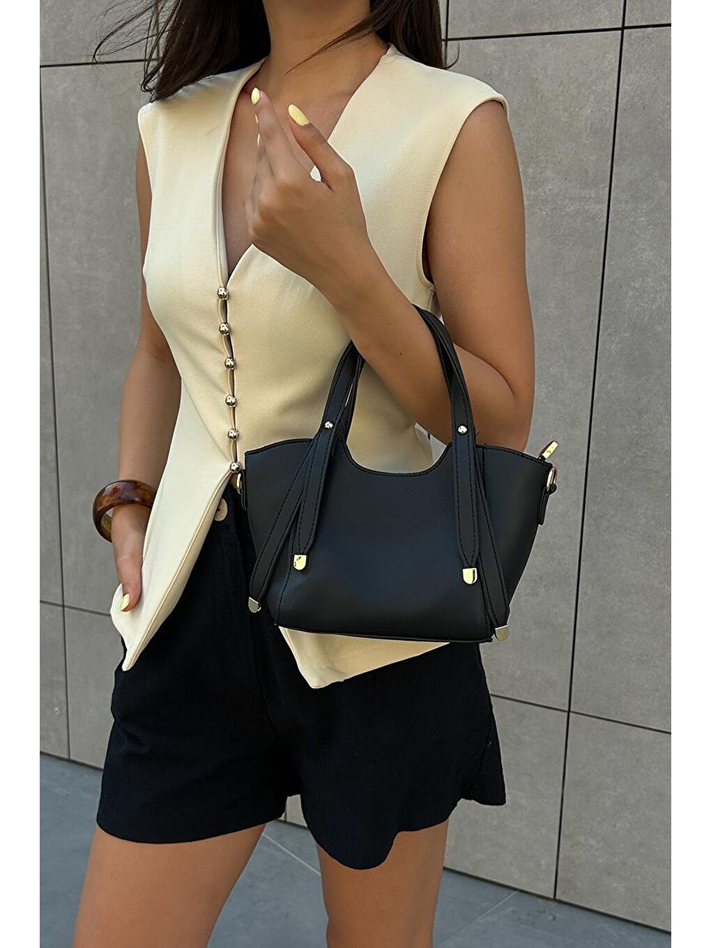 Pureline El Ve Çapraz Çanta Siyah-6