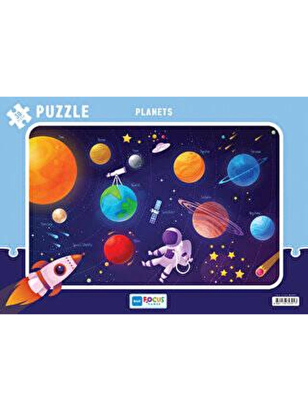 Blue Focus 30 Parça Puzzle - Gezegenler (Planets)