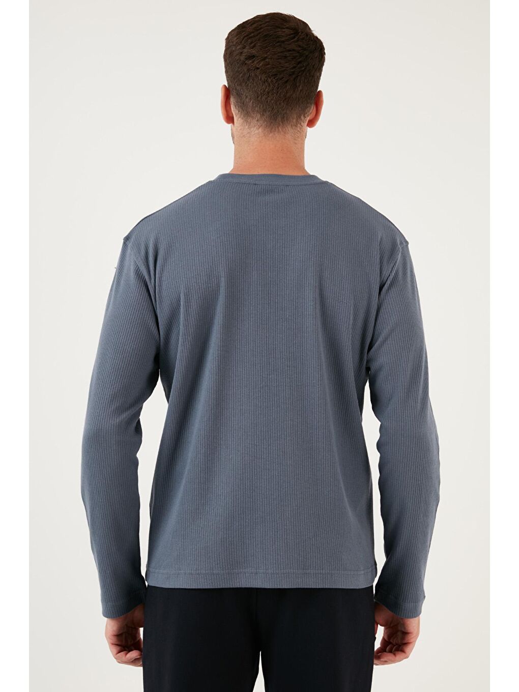 Buratti Mavi % 100 Pamuklu Bisiklet Yaka Regular Fit Sweatshirt 5905503 - 4