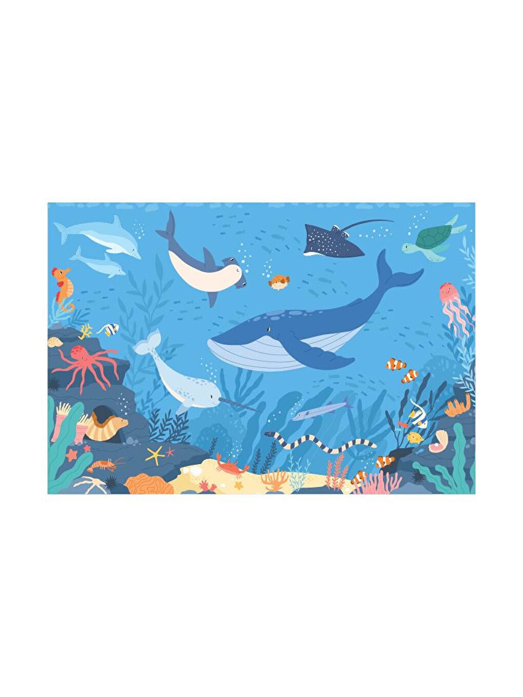 Blue Focus Karışık 50 Parça Puzzle Sea Animals (Deniz Hayvanları) - 2