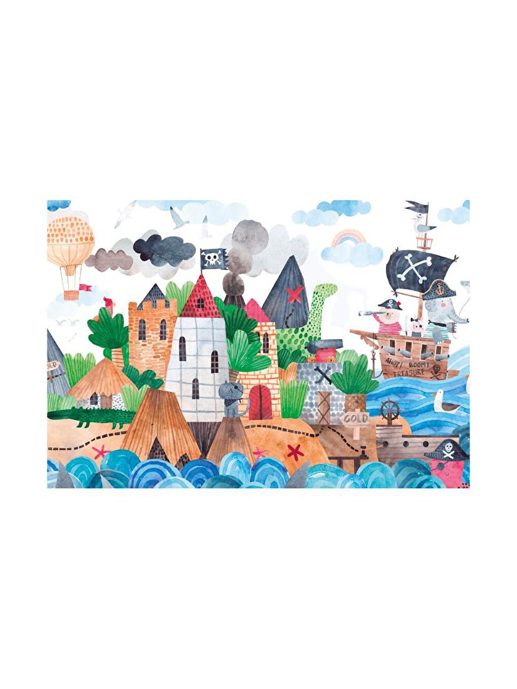 Blue Focus Karışık 150 Parça Puzzle Cute Pirates (Sevimli Korsanlar) - 2