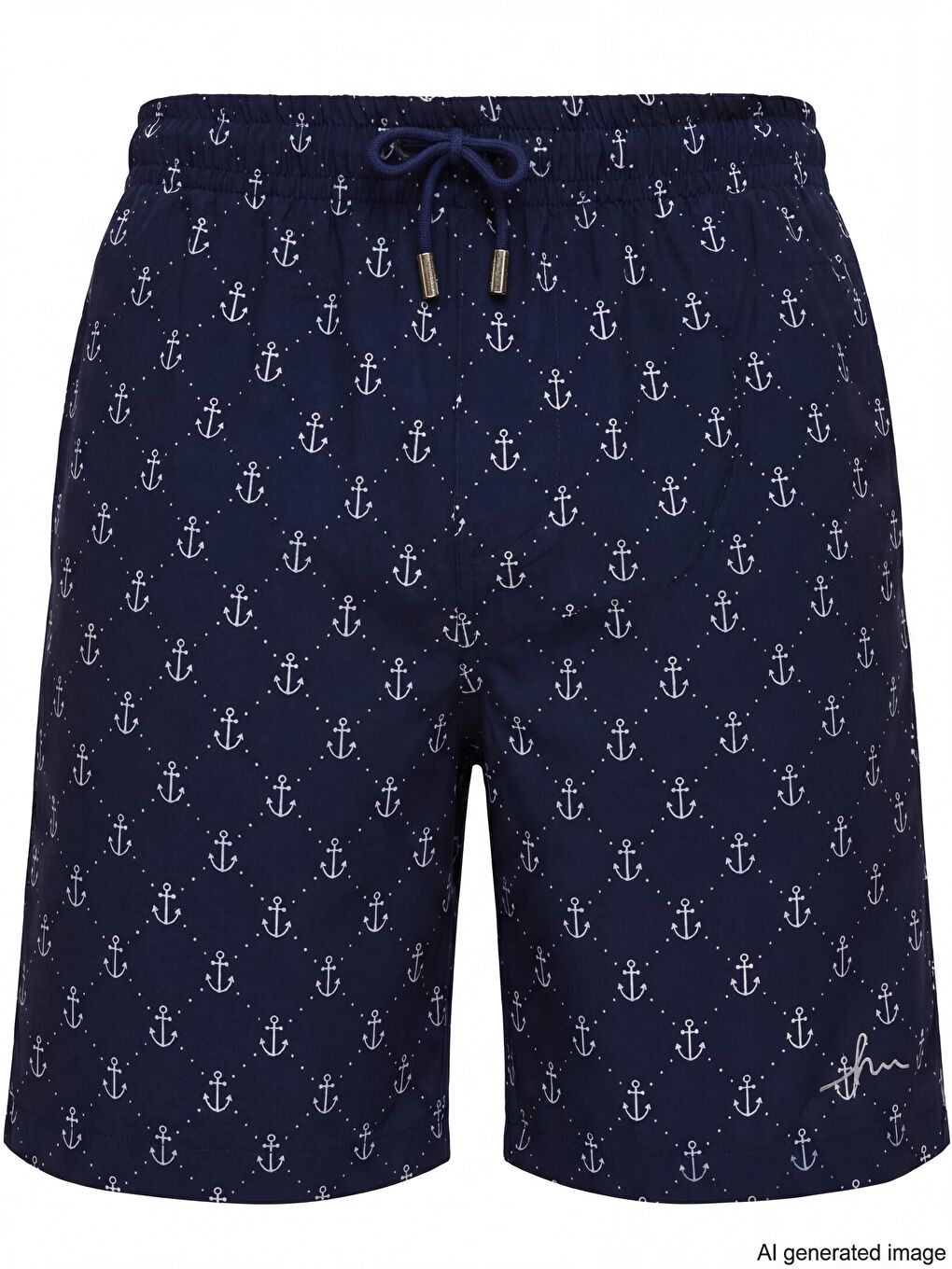 Yelken Desenli Lacivert Erkek Kısa Havuz Ve Deniz Şortu 5044