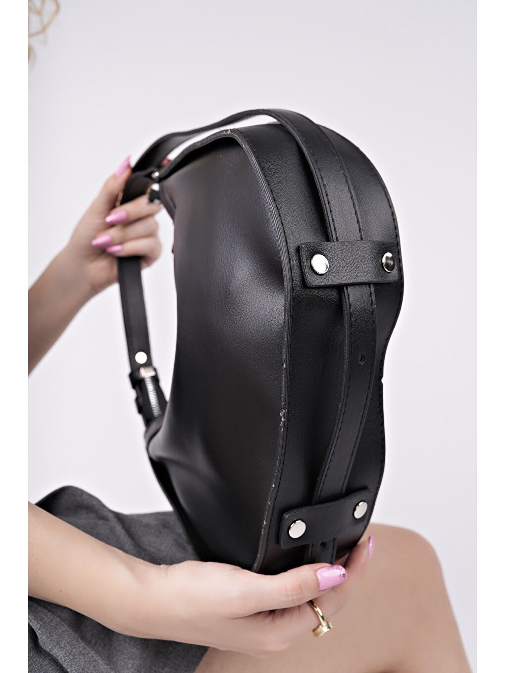 Siyah PERA Kadın El ve Omuz Çantası-3